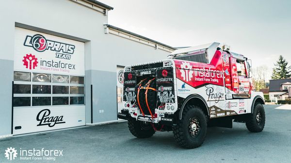 InstaTrade Loprais Team testing Praga V4S DKR for Dakar 2020