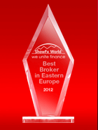 Najbolji broker u Istočnoj Evropi u 2012. godini od ShowFx World-a